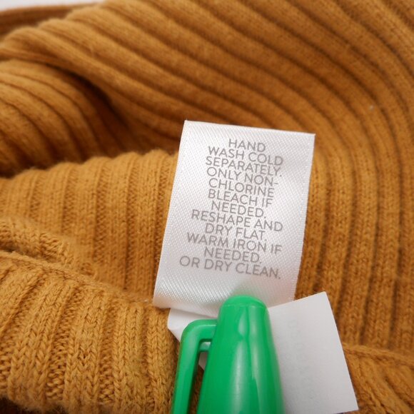 Pure J Jill Women's L Dolman Sleeve Pullover Sweater Mustard Goldenrod Cotton - Picture 9 of 10